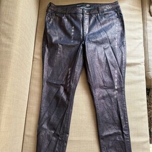 Old Navy Blue Straight Leg Coated Jeans
